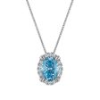 Signature EcoLove 1-3 4 CTW Fancy Blue Lab Grown Diamond Pendant in 14KT White Gold Cheap