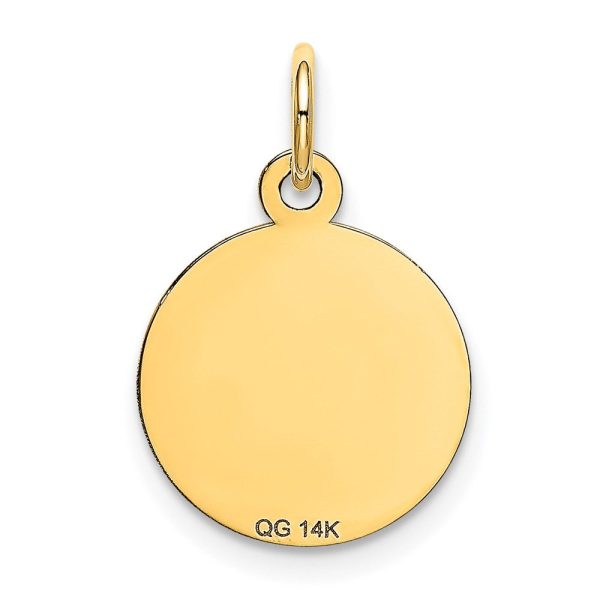 14KT Yellow Gold 20X13MM Happy Birthday Charm Discount