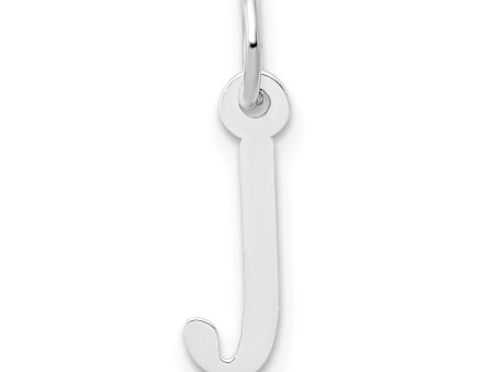 14KT White Gold Initial Pendant-Chain Not Included; Initial J Fashion