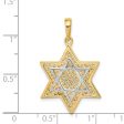 14KT Gold Meshed Star of David Pendant. Chain Not Included Discount