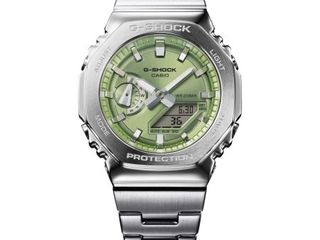 G-Shock G-Steel 49X44MM Lime Green Analog-Digital Watch. GM2110D-3A For Discount