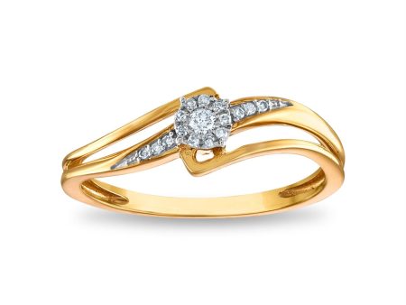 1 12 CTW Diamond Ring in 10KT Yellow Gold Online Hot Sale