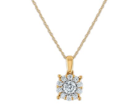 Red Hot Deal 1 2 CTW Lab Grown Diamond Pendant in 10KT Gold Online now