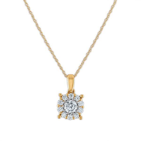 Red Hot Deal 1 2 CTW Lab Grown Diamond Pendant in 10KT Gold Online now