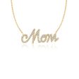 Crislu 18KT Yellow Gold Plated Sterling Silver Cubic Zirconia 18-inch Mom Pendant Sale