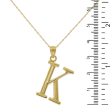 10KT Yellow Gold 18-inch 30MM Initial Pendant; Initial K Supply