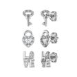 1 4 CTW Diamond 3-Pair Stud Earrings in Sterling Silver Online Hot Sale