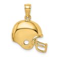 10KT Yellow Gold 20X17MM Football Helmet Pendant. Chain not Included Online