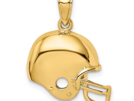 10KT Yellow Gold 20X17MM Football Helmet Pendant. Chain not Included Online