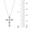 1 10 CTW Diamond Cross 18-inch Pendant in Sterling Silver Online now