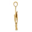 14KT Yellow Gold 30X15MM Graduation Cap Charm. Chain not Included Hot on Sale