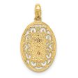 14KT Yellow and Rose Gold Guadalupe Pendant. Chain Not Included Online Sale