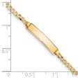 14KT Yellow Gold 8-inch 5MM Lobster Clasp Curb ID Bracelet Hot on Sale