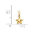 14KT Yellow Gold 13X6MM Star Pendant-Chain Not Included For Cheap