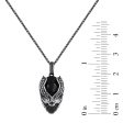 Marvel™ Fine Jewelry Onyx and Diamond Black Panther 18-inch Pendant in Sterling Silver Hot on Sale