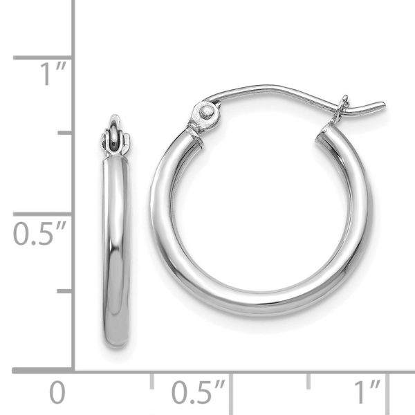 14KT White Gold 17X2MM Hoop Earrings Supply