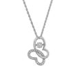 LoveSong 1 20 CTW Diamond Butterfly 18-inch Pendant in Rhodium Plated Sterling Silver Online