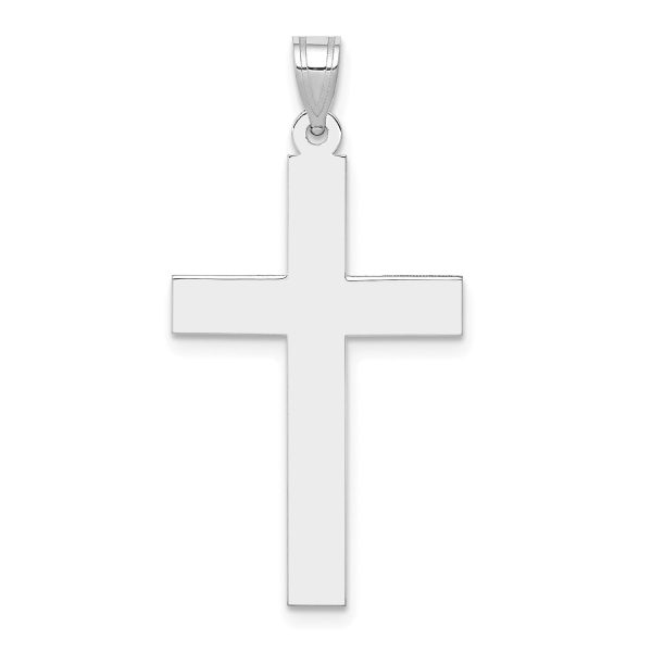 14KT White Gold 36X19MM Cross Pendant. Chain Not Included Supply