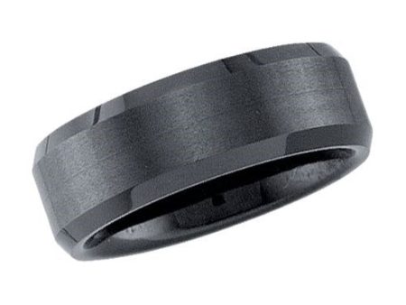 8MM Wedding Ring in Black Tungsten on Sale