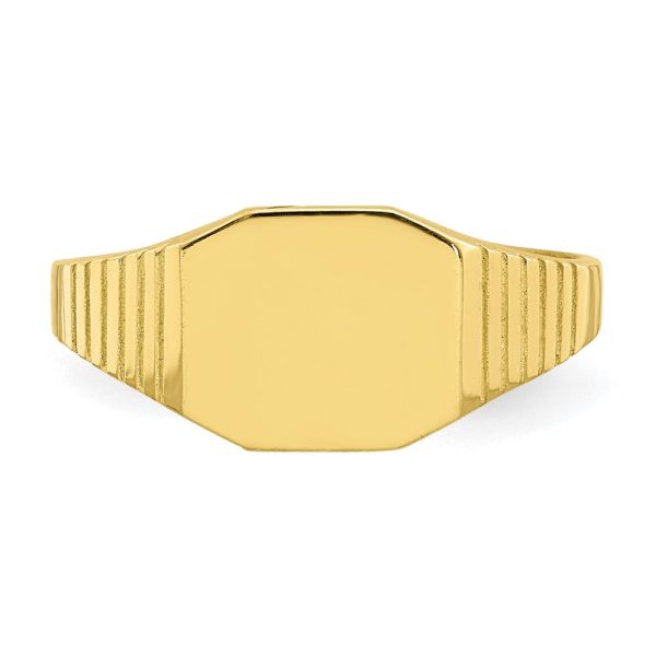 10KT Yellow Gold Childrens Signet Ring; Size 1.5 Online now