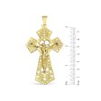 10KT Yellow Gold 92X48MM Filigree Crucifix Cross Pendant. Chain Not Included Online Hot Sale