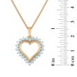 2MM Round Opal 18-inch Heart Pendant in Yellow Gold Plated Sterling Silver Supply