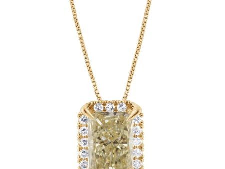 Signature EcoLove 1-3 4 CTW Fancy Yellow Lab Grown Diamond Pendant in 14KT Yellow Gold on Sale