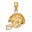 14KT Yellow Gold 20X14MM Football Helmet Pendant. Chain Not Included For Discount