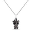 Marvel™ Fine Jewelry 1 5 CTW Champagne Diamond and Onyx Groot™ Pendant in Sterling Silver For Sale