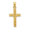 14k Hollow Crucifix Pendant. Chain not Included Hot on Sale