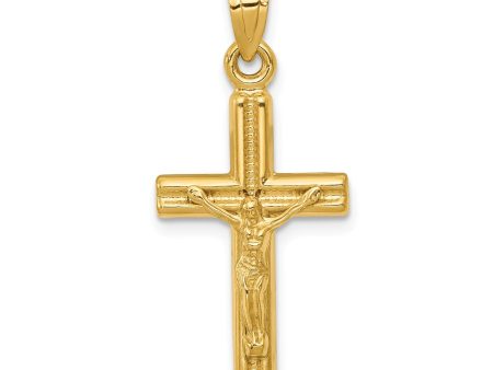 14k Hollow Crucifix Pendant. Chain not Included Hot on Sale