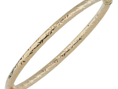 10KT Yellow Gold 7.5-inch 4MM Bangle Bracelet Online now