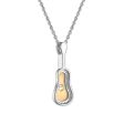 Diamond Accent 18-inch Guitar Pendant in Two-Tone Sterling Silver Supply