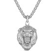 Bulova Marc Anthony Collection Sterling Silver and 1 10 CTW Diamond Lion Pendant For Cheap