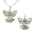 Sterling Silver Mother of Pearl 18-20-inch Adjustable Angel Pendant Supply