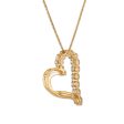 EcoLove 1 4 CTW Lab Grown Diamond 18-inch Heart Pendant in Gold Plated Sterling Silver Online Hot Sale