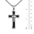 King by Simone I Smith Stainless Steel 24-inch Cross Pendant Hot on Sale