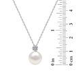 Pearl and White Sapphire Ring Pendant Earrings Set in Sterling Silver For Cheap