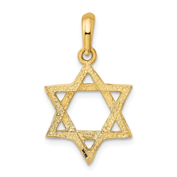 14KT Yellow Gold 24X15MM Star Of David Pendant. Chain Not Included Online Sale