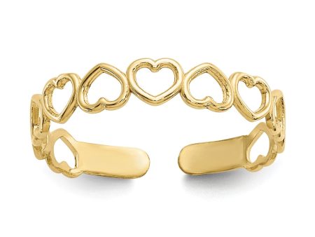 10KT Yellow Gold Heart Toe Ring Sale