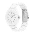 Coach with 38MM White Round Dial with Crystals Ceramic Watch. Kitt 14504407 For Sale