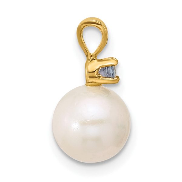 7MM Round Pearl and Tanzanite Pendant-Chain Not Included in 14KT Yellow Gold Online