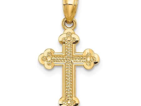 14KT Yellow Gold 22X11MM Cross Pendant-Chain Not Included Hot on Sale