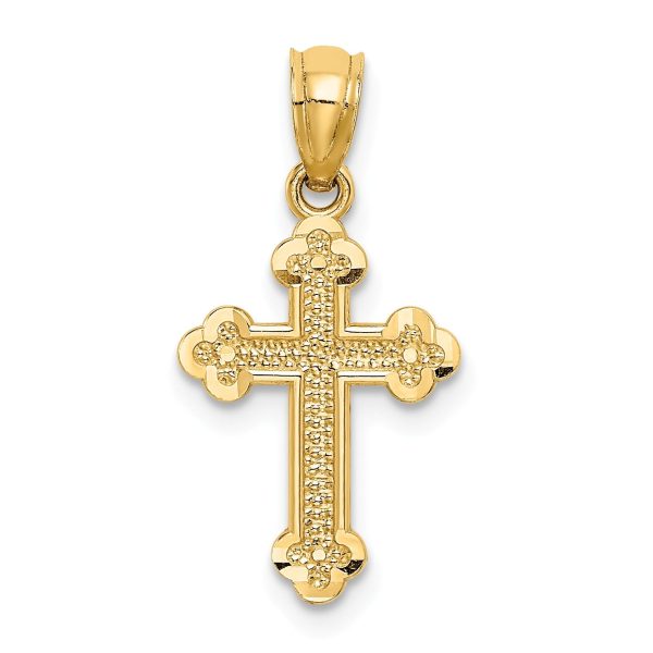 14KT Yellow Gold 22X11MM Cross Pendant-Chain Not Included Hot on Sale