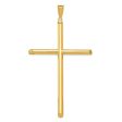 14KT Yellow Gold 73X42MM Cross Pendant-Chain Not Included Supply