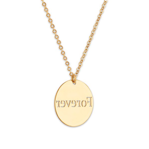 10KT Yellow Gold 18-inch Forever Pendant Online Hot Sale