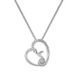 LoveSong 1 14 CTW Diamond Heart Fashion 18-inch Pendant in Rhodium Plated Sterling Silver Online Sale