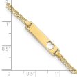 10KT Yellow Gold 7-inch 5.01MM Anchor Link ID Bracelet Fashion