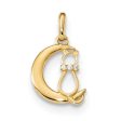 14KT Yellow Gold Cubic Zirconia Childrens Pendant-Chain Not Included Online Sale