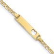 10KT Yellow Gold 7-inch 5.01MM Anchor Link ID Bracelet Fashion